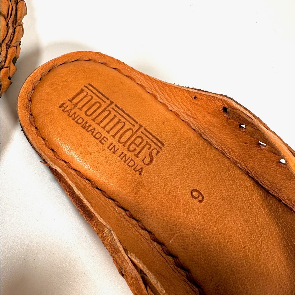 Mohinders Elegant Handwoven Leather Mule Slide Slip - Picture 8 of 13